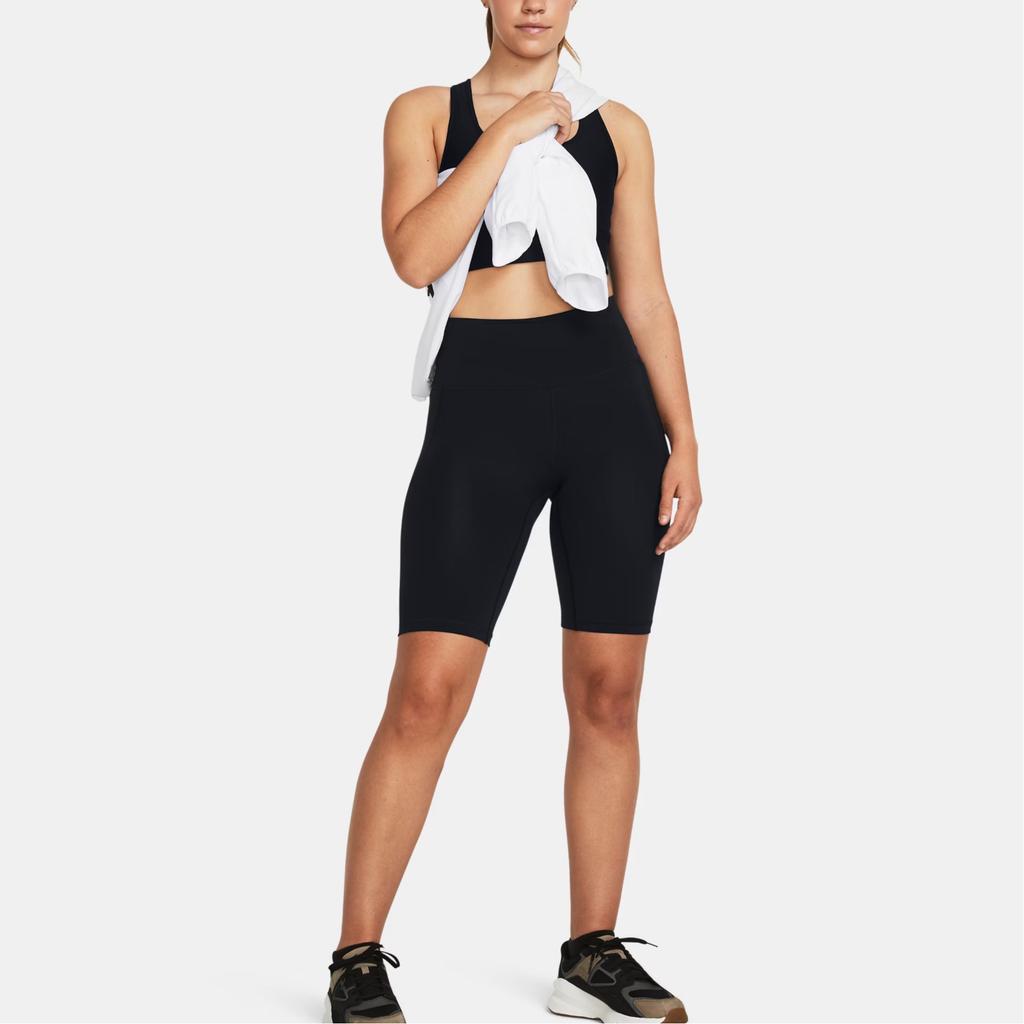 Under Armour Ua Meridian Solid High-Waisted Slim Fit Sports Shorts Women shorts Black 1383632-001