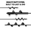 9 Sizes Garden Auger Drill Bit Tool Spiral Hole Digger Ground Drill Earth Drill for Seed Planting Gardening Fence Flower Planter