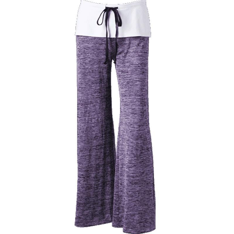 Женские штаны для йоги Block Wide Leg, свободные длинные брюки со средней талией, большие размеры