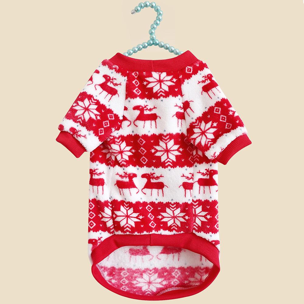 Christmas Puppy Dog Sweater for Small Dogs Winter Warm Pet Velvet Clothing Schnauzer Poodle Pullovers Hoodies mascotas Clothes