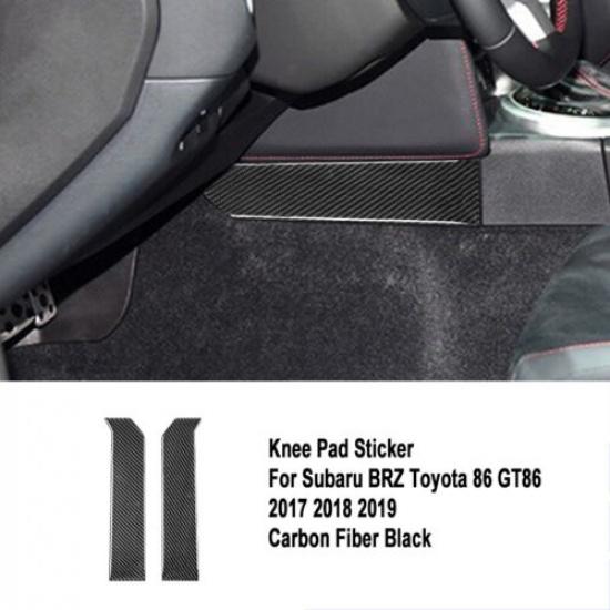 2pcs Carbon Fiber Car Center Gear Shift Box Panel Side Cover For Toyota 86 17-20