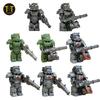 MOC Military T60 Armor Soldiers Mini Anime Action Fallouts Figures Weapons Robot Kinghts Building Blocks Bricks DIY Toys Gifts