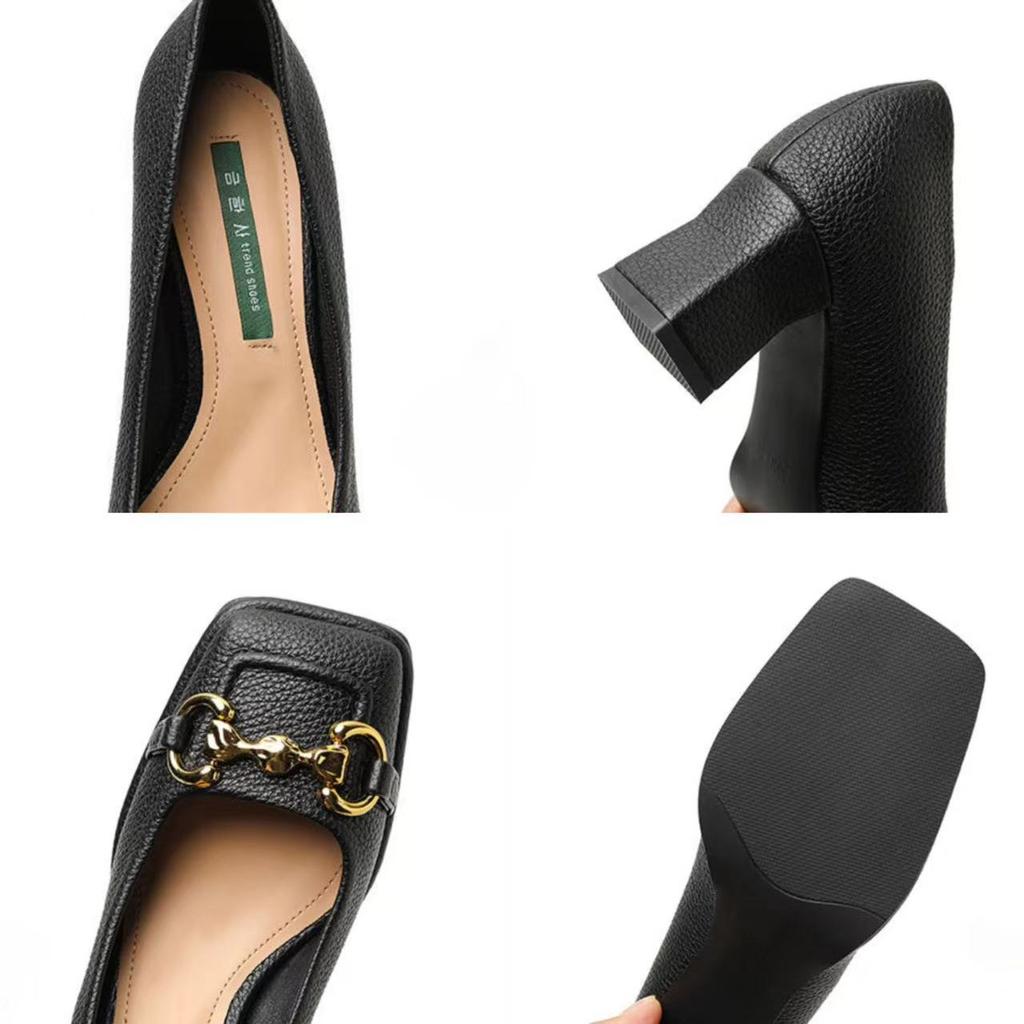 Модные женские туфли-лодочки Обувь Ретро Женская обувь Небольшая женская повседневная обувь Квадратная головка Новые женские туфли Мэри Джейн на высоком каблуке Сексуальные таконы