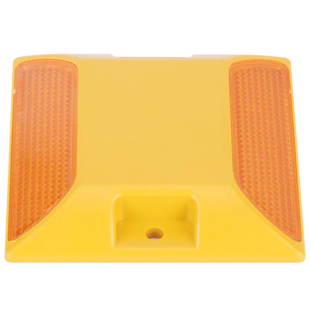 6PCS Double Yellow Plastic Road Reflectors Street Pavement Driveway Stud Markers