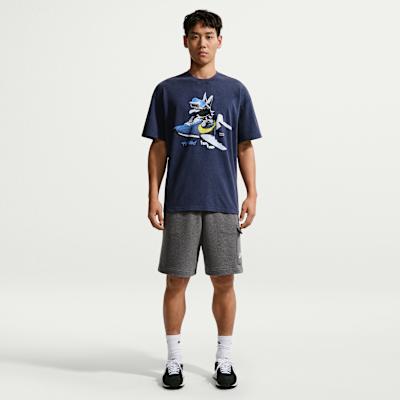 Nike Sportswear T Shirts Men's Dark Navy Blue Crew Neck Moderate