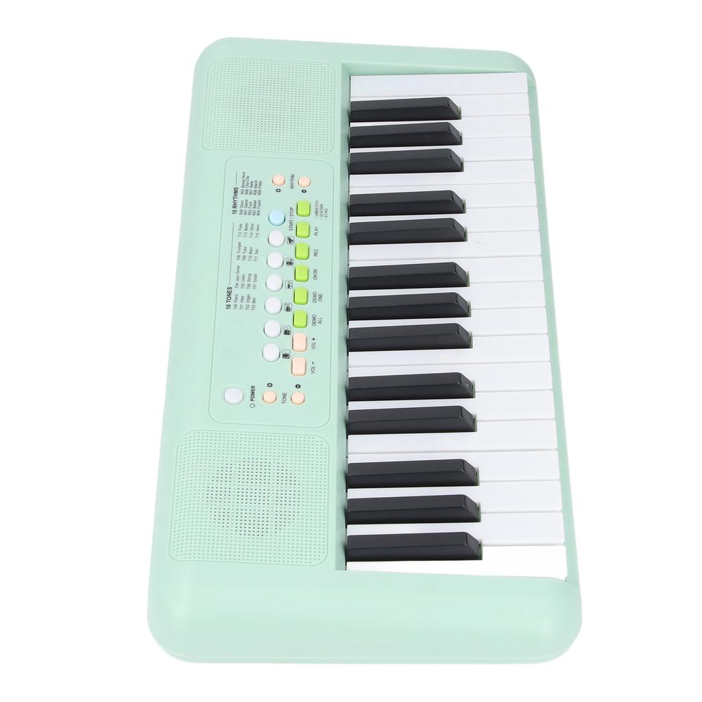 32-клавишная электронная клавиатура 16 тембров 10 ритмов Вибрато Сустейн Эхо-эффекты Электронная фортепианная клавиатура с микрофоном