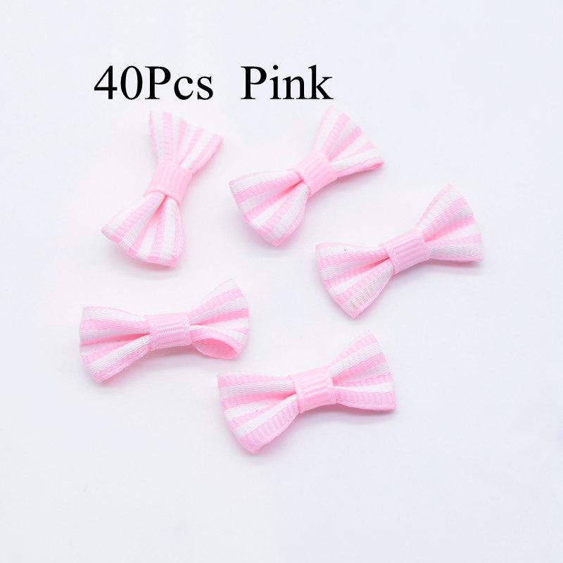 40 шт., мини-лента в рубчик, галстук-бабочка, аппликации, плоская задняя часть, орнамент для скрапбукинга, нашивки, аксессуары, принадлежности для рукоделия