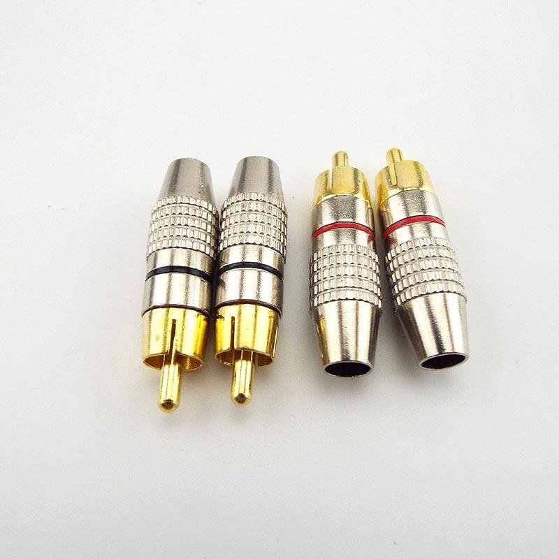 10 шт. RCA Jack Plug Аудио Видео Фиксирующий Кабель RCA Разъем Мужской Женский Позолоченный Гнездо Адаптер-Конвертер