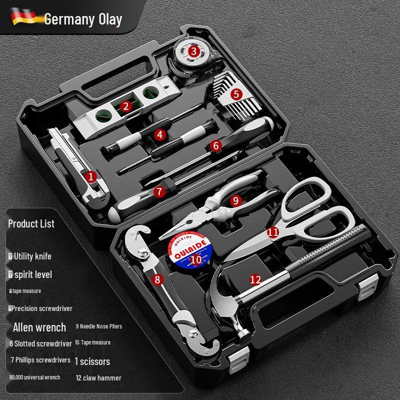 Универсальный набор бытовых инструментов для ремонта: Деревообработчик и Автомобильный Многофункциональный Ящик для Инструментов