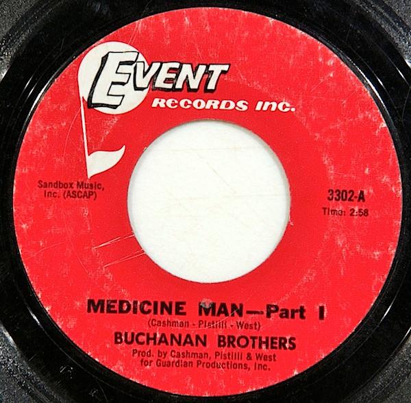 7-дюймовая пластинка BUCHANAN BROTHERS - Medicine Man 3302 Event Records I 1969 US Рок Б/У