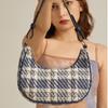 New Shoulder Bags Women's Bag Advanced Checkered Crescent Bag Axillary Bag Fashion Trend Leisure Versatile Portable Handheld Bag