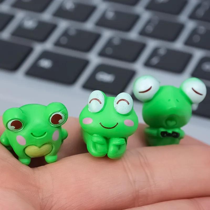Продажа модных украшений в виде лягушек, украшения в виде маленьких лягушек для приборной панели автомобиля, универсальные украшения для поделок своими руками, декор для сада