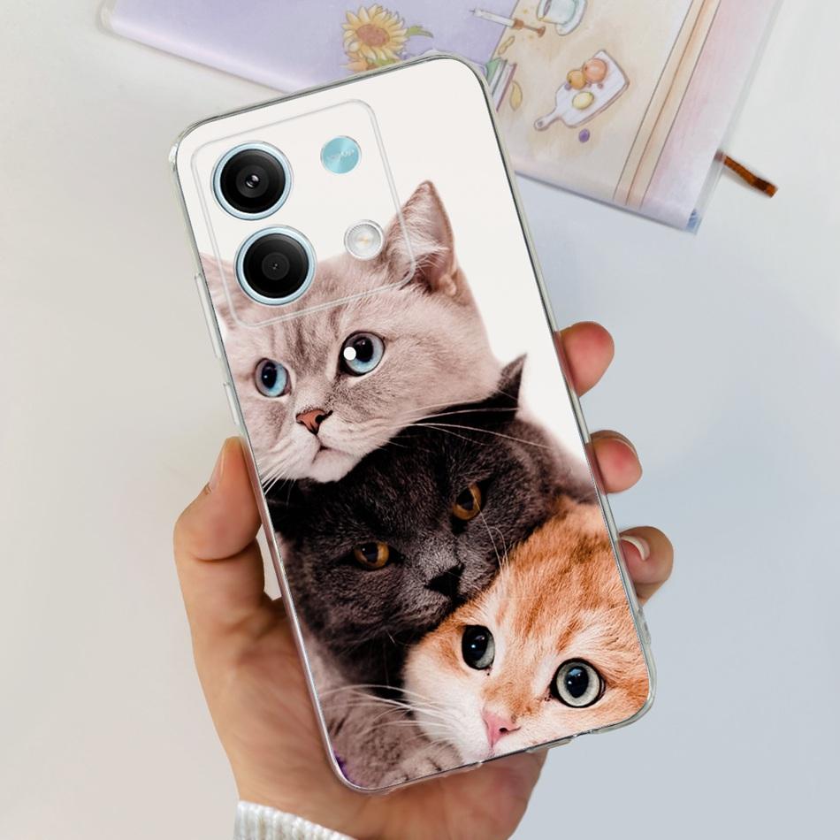 For Xiaomi Redmi Note 13 4G Case Redmi Note 13 Pro 4G Global Cute Soft Silicone TPU Slim Cover For Redmi Note13 13Pro 4G