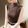 Semi-turtleneck Bottoming Shirt Women's New Women's Clothing Temperament Suspender Vest Waist and Sleeveless Top