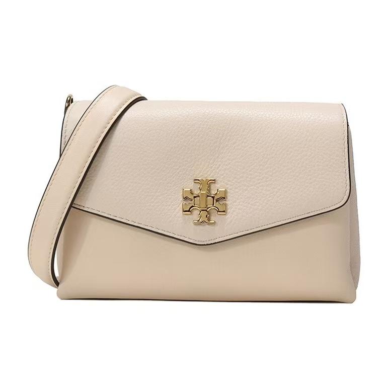 Tory Burch Kira Flap Leather Chain Crossbody Shoulder Bag Women Bags Cream 55346-122