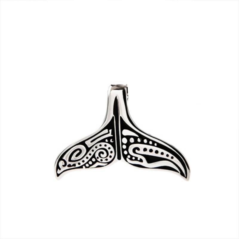Lovely Stainless Steel Whale Tail Pendant Chain Necklace for Men or Women Punk Rock Biker Rider Jewelry Best Gift for Christmas