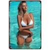 Металлическая табличка Pin-Up Girl 18+, Винтажное настенное искусство 20x30 см