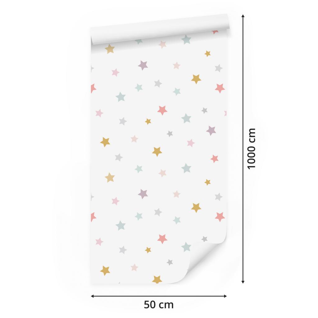 Красочные Звезды Обои для Гостиной и Спальни 50x1000