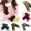 Winter Warm Twist Thread Knit Gloves Open Finger Gloves