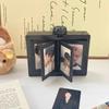 Вращающаяся фоторамка для K-pop фотокарточек, подставка для фотографий айдолов, настольный аксессуар, декор для комнаты и рабочего стола Marco De Fotos