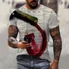 Fashion Men's T-Shirts with Red Wine 3D Print Pattern Summer Vintage Oversized Short Sleeved Casual Harajuku Men's Clothing
