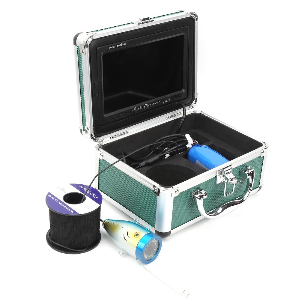 7in TFT 24 Lights 1200TVL Underwater Camera Fish Finder IP68 Waterproof 30m Cable Night View