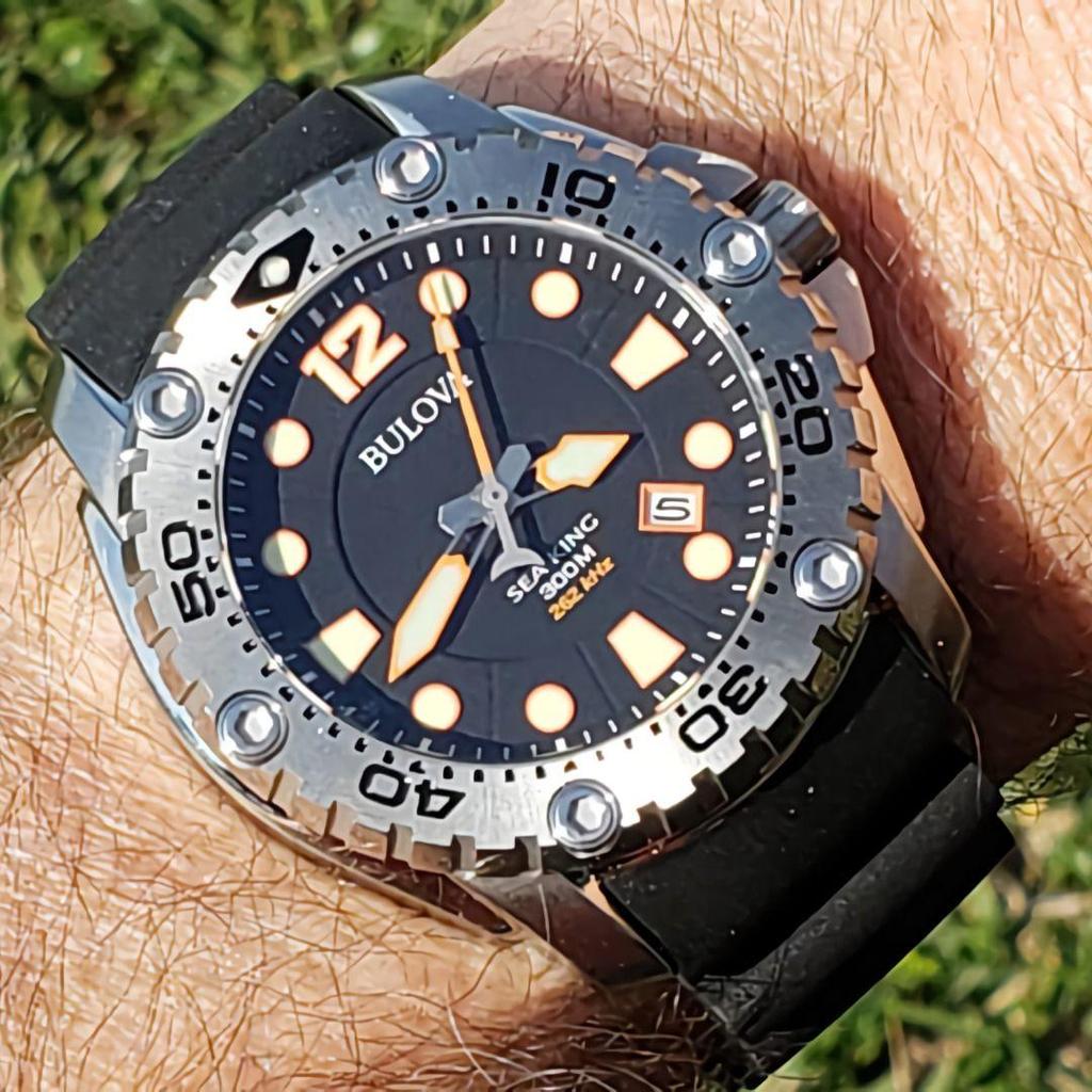 BULOVA Sea King 262kHz кварцевые сапфировые 300M мужские часы 96B228