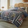3pcs Set Ultrasonic Wash Cotton Printed Pastoral Quilted Bedspread Soft Breathable Bedsheet with 2 Pcs Pillowcase