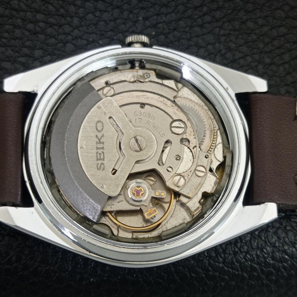 АВТОМАТИЧЕСКИЕ ВИНТАЖНЫЕ ВОССТАНОВЛЕННЫЕ SEIKO 6309A ЯПОНИЯ МУЖСКИЕ ЧАСЫ С КОРИЧНЕВЫМ ЦИФЕРБЛАТОМ a442722-1