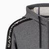 Emporio Armani Мужская толстовка с капюшоном и молнией EA7 с логотипом на ленте, длинный рукав, темно-серая 6DPM12-PJOGZ-3925