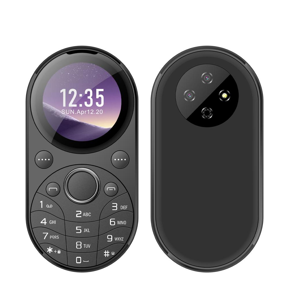 Mini Oval Small Phone, Dual SIM GSM 1.39-inch Screen Speed Dial Vibrating Frequency Modulation Radio Type-c