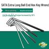 SATA 81104-81123 Набор шестигранных ключей с шаровым наконечником,Extra Long, Метрический