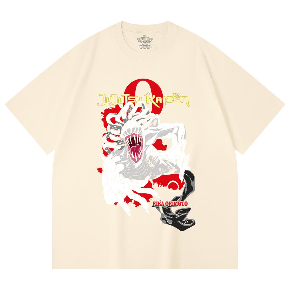 230 Gsm 100% Cotton Jujutsu Kaisen V64 Rika Print Unisex Heavy Cotton T Shirt
