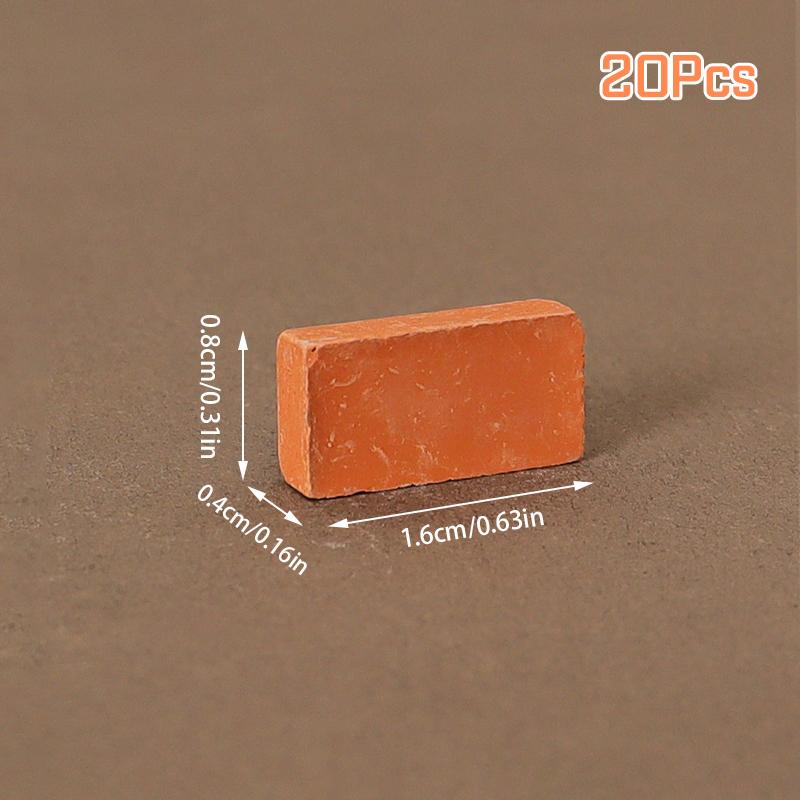 20 шт. 1:12 Миниатюрный кукольный домик Красный/серый кирпич Песочные кирпичи Стены Кирпичи Крыша Плитка Здание Декор Сцена Аксессуары для кукольного домика