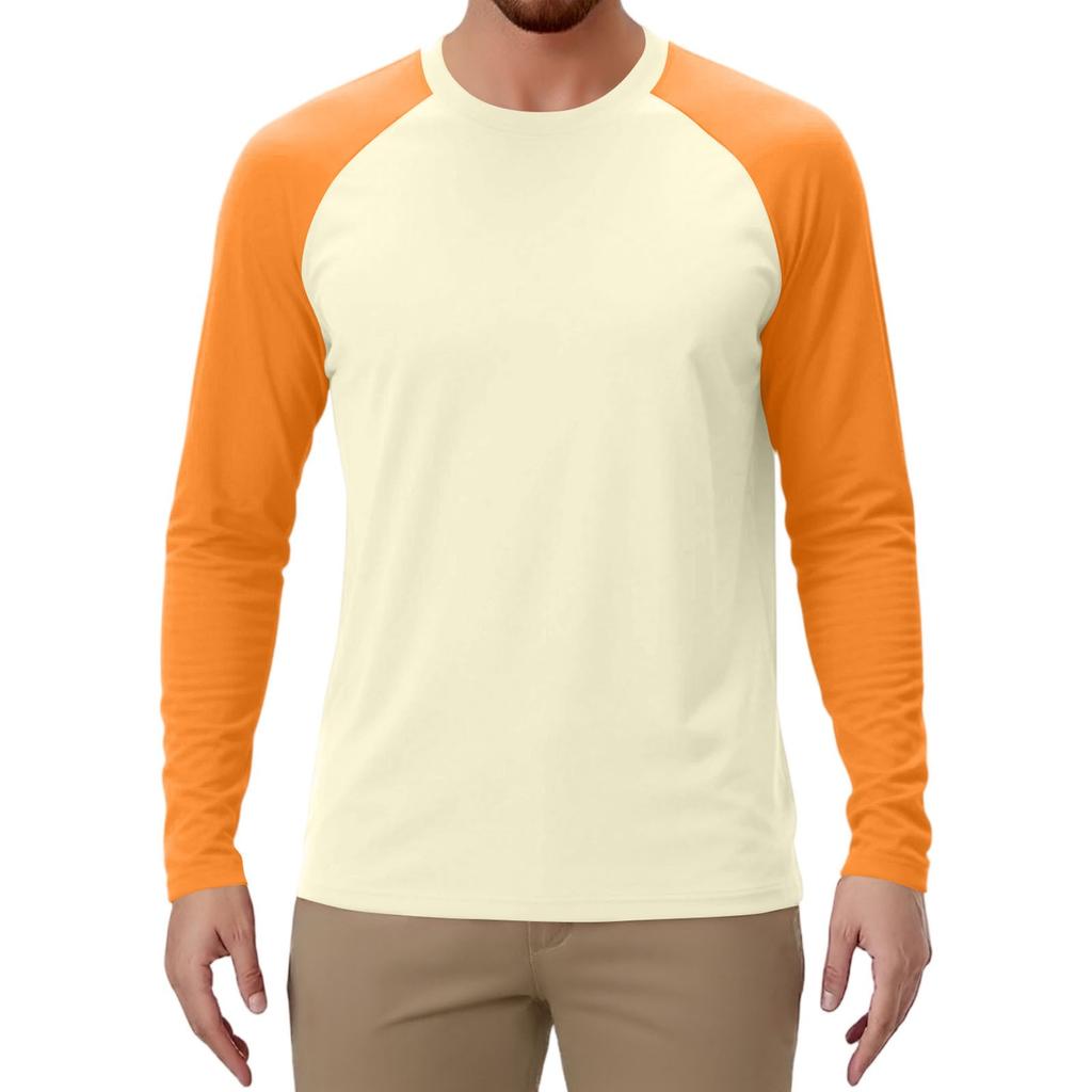 Мужской спортивный топ с длинным рукавом реглан контрастного цвета