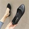 Women's Shoes Leather Soft Sole Candy Shallow Mouth Single Shoes Flat Heel  Shoes Slip On Plus Size Mature Zapatos De Mujer
