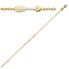 [K7771] - Gold Plated Bracelet 'Cupid's Arrow' White Gold - 17x4 Mm