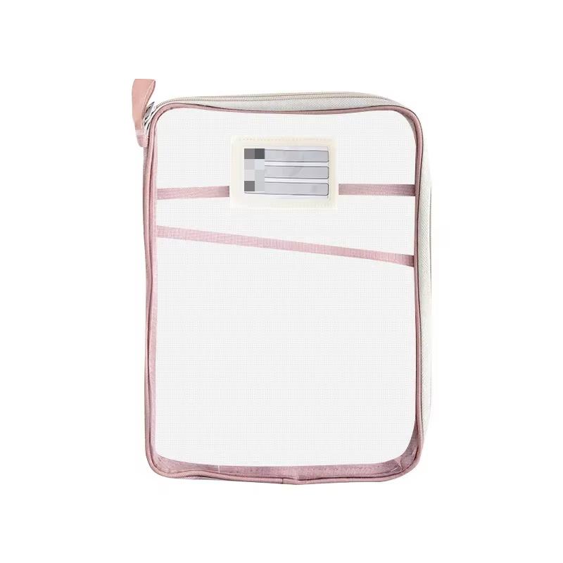 A4 Stationery Storage Bag Double-layer Mesh Zipper Bag Large Capacity Organizer Folders School Office Supplies Stationary Bag