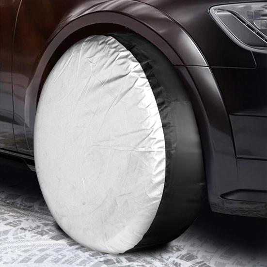 Car Tire Cover Adjustable Drawstring 210D Oxford Cloth Waterproof Portable Handle Universal SUV Auto Tire Sun Protection Dust Cover