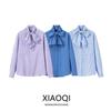 Fashion Style 2024 Spring New Arrival Women's Clothing Stylish Fashion All-Match Elegant Slim Looking Butterfly Collar Long Sleeves Shirt