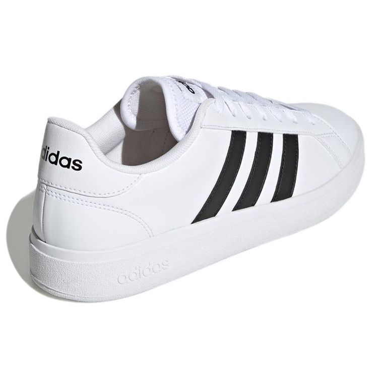 Adidas Neo Grand Court Synthetic Leather Comfortable Low-Top Sneakers Men Sneakers White Black GW9250