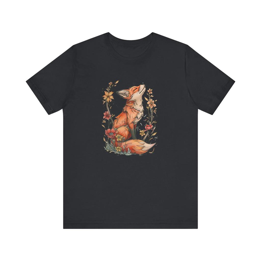 Plus Size Summer Womens Vintage Flower Fox Pattern Print TShirt Cotton Breathable Stylish Versatile Street Style Oversized