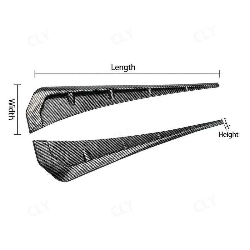 Universal Car Side Wing Carbon Fiber ABS Air Intake Cover Trim Spoiler Stickers Auto Body Side Panels for Decoration