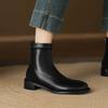 Krazing Po Microfiber Winter Round Toe Size 33 Chelsea Boots Size 43 Zipper Low Heels Vintage Ankle Boots