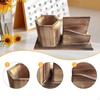 Desk Business Card Holder Pen Gift Wood, Desktop Organizer, Multipurpose for Home Countertop