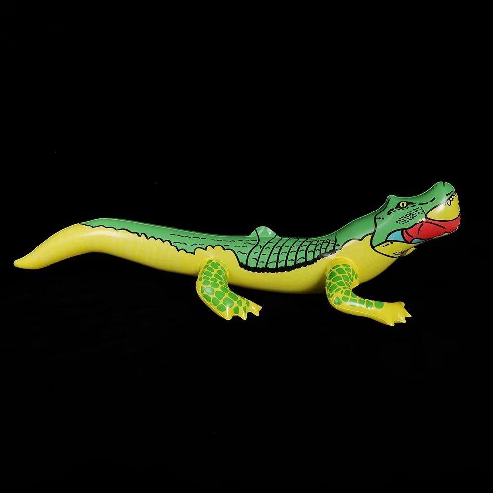 2pcs Crocodile Toy Inflatable Crocodile Game PVC Swimming Pool Air Mattress Swimming Pool