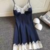 Sexy Women  Silk Robe Dress Nightdress Soft Lace Casual Nightgown Straps Sleepwear Nightdres