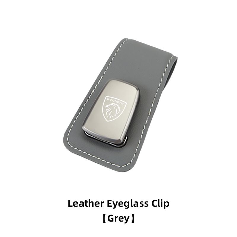 Car Sun Visor Eyeglass Clip Holder Leather Glasses Hanger For Peugeot 301 408 4008 208 3008 5008 308 207 107 508 607 106 406 407
