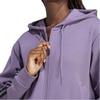 adidas Полосатый повседневный свитшот с капюшоном и длинным рукавом, женский свитшот, фиолетовый IL3050