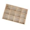 Solid Wood Necklace Storage Box Divider Ring Earring Holder Dish Jewelry Display Tray  Pendants